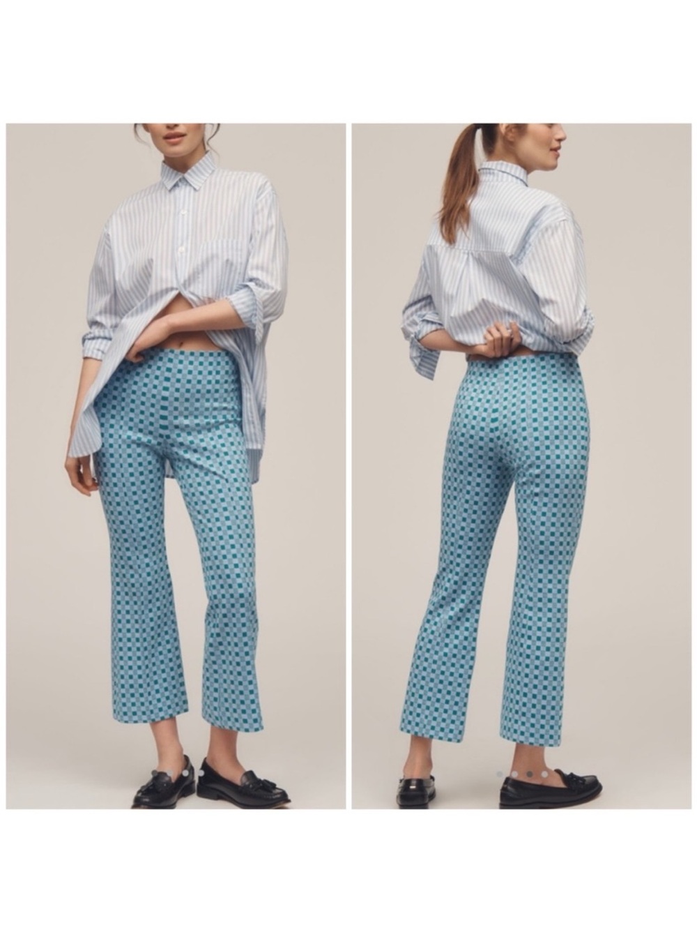 Maeve Cricket Club Margot Kick Flare Cropped Pants Anthropologie size small